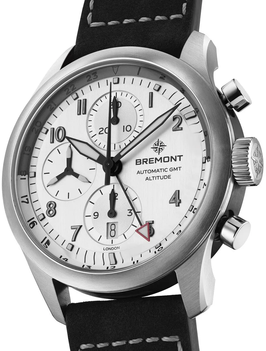 Bremont Altitude Chronograph GMT Silver Leather Watch sold by Jura Watches product image thumbnail 2