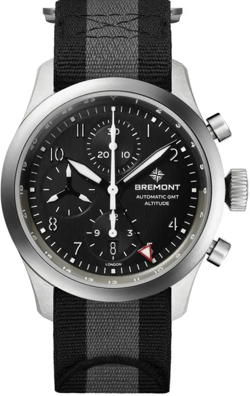 Bremont Altitude Chronograph GMT Black Nato Watch sold by Jura Watches