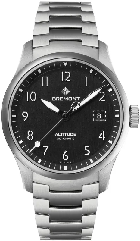 Bremont Altitude 39 Date Black Bracelet Watch sold by Jura Watches