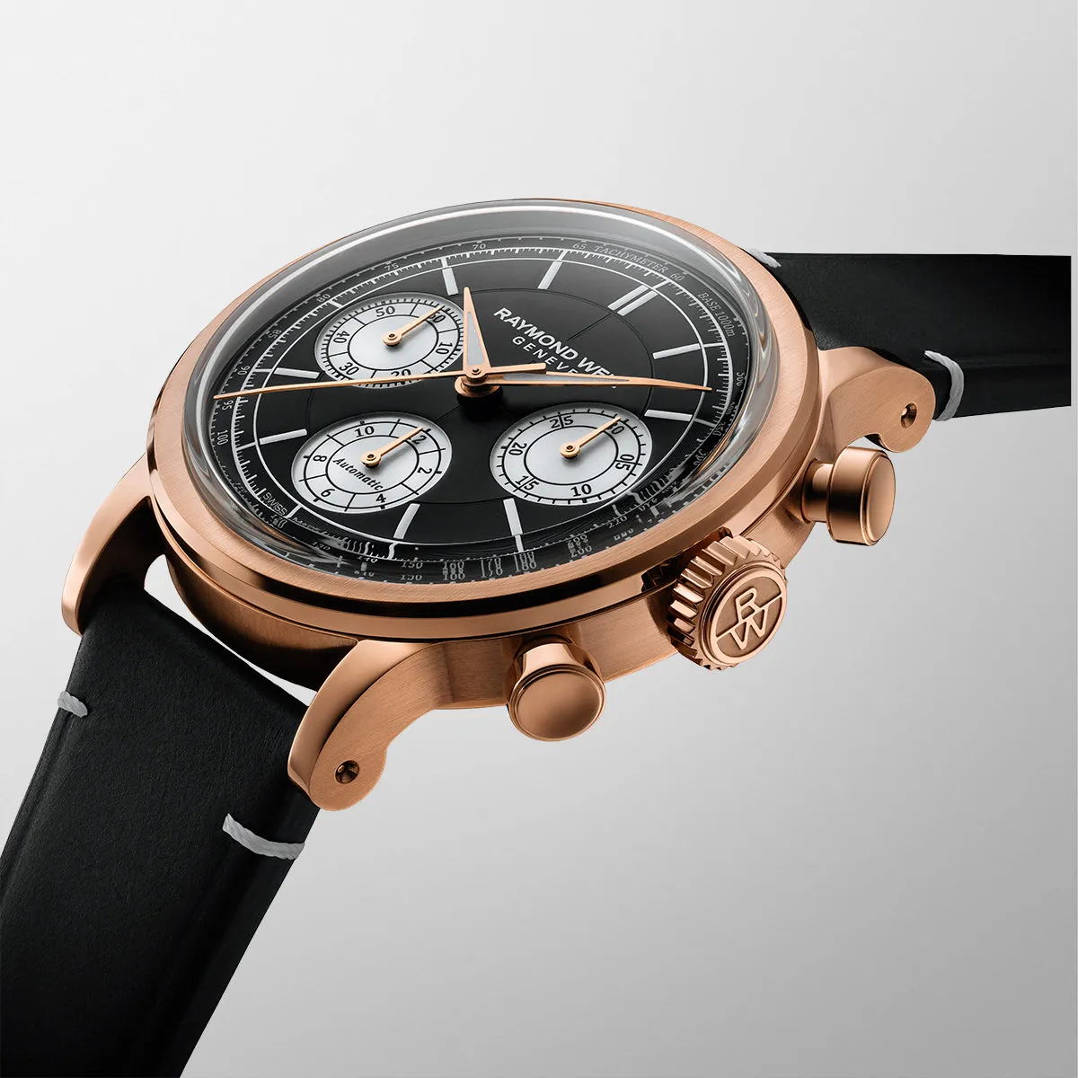 Raymond Weil Millesime Automatic Tri-Compax Chronograph Black Sector Watch sold by Jura Watches product image thumbnail 2