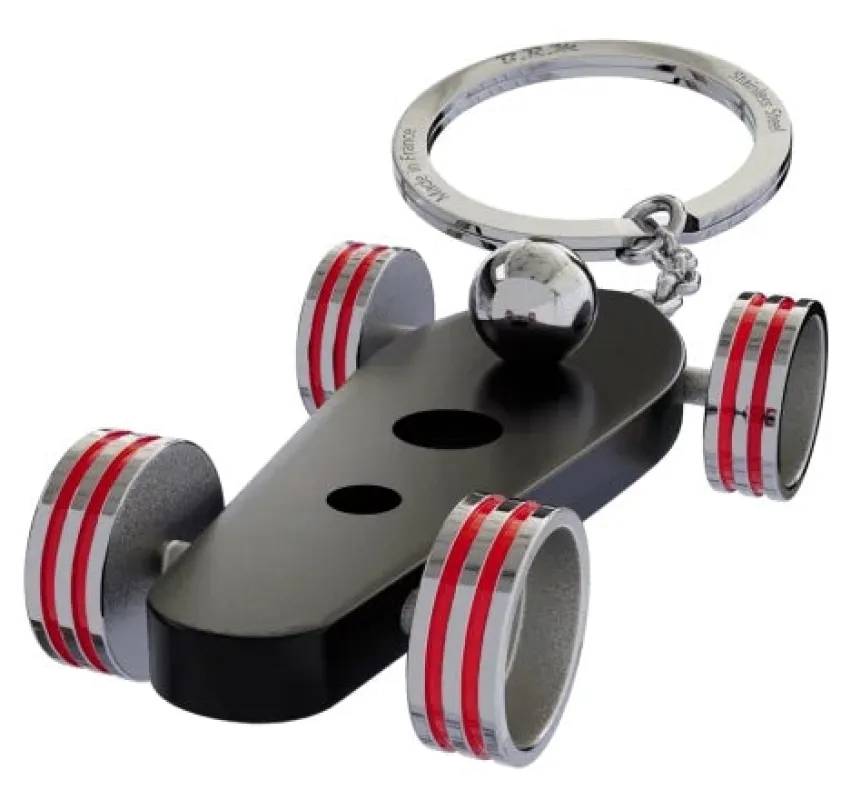 B.R.M. Key Ring Bolides by B.R.M Black w Red Wheel Support Ring sold by Jura Watches