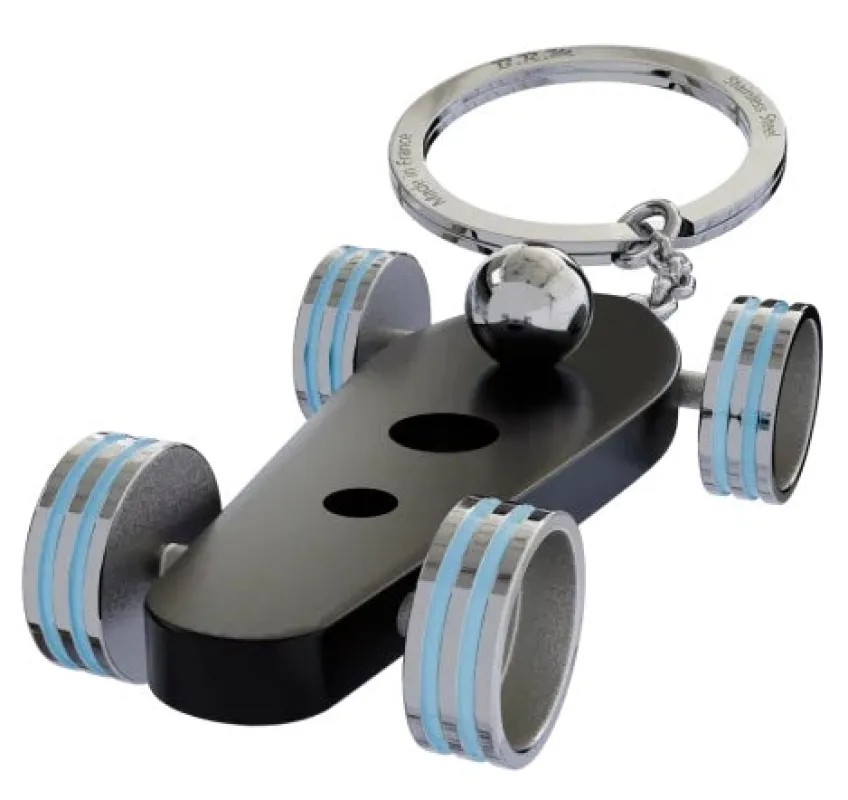 B.R.M. Key Ring Bolides by B.R.M Black w Light Blue Wheel Support Ring sold by Jura Watches