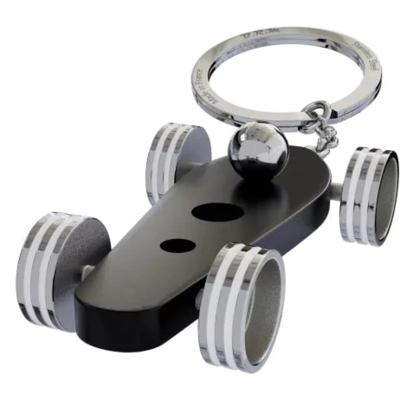 B.R.M. Key Ring Bolides by B.R.M Black w White Wheel Support Ring sold by Jura Watches