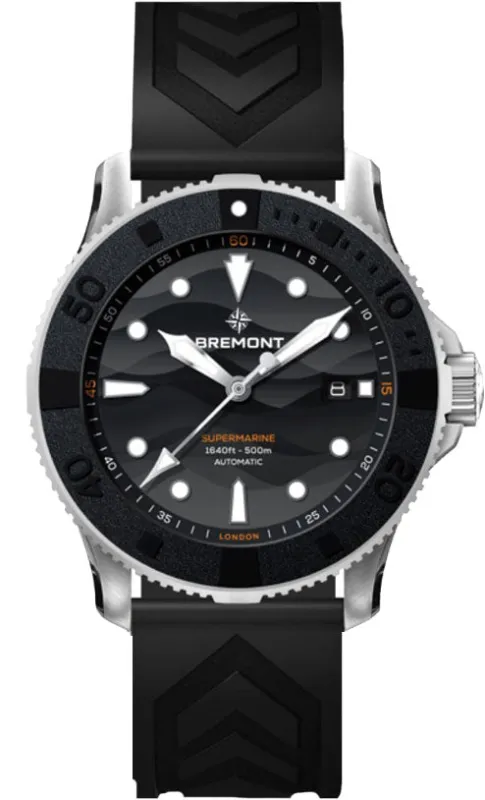 Bremont Supermarine 500M Black Steel Watch sold by Jura Watches