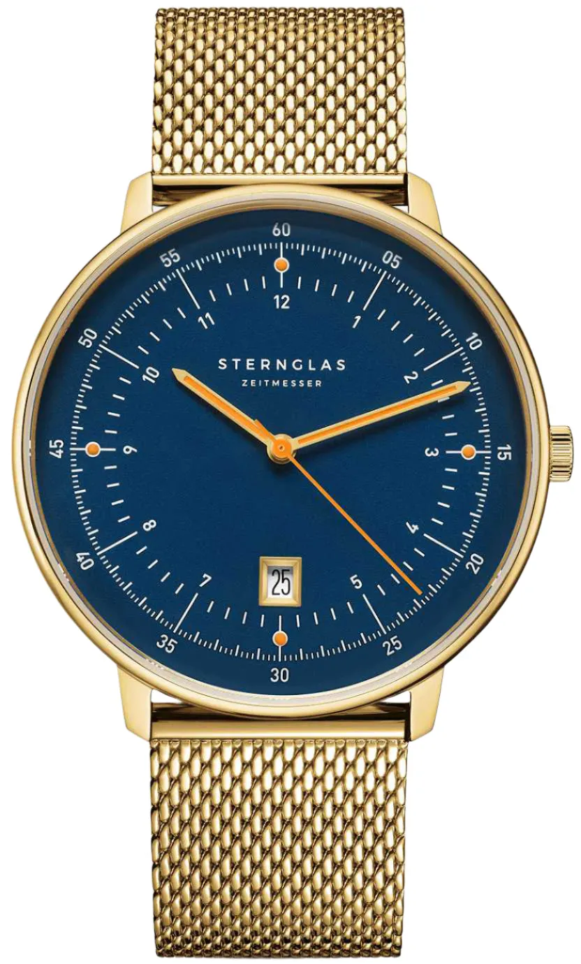 Sternglas Hamburg Dark Blue Gold Watch sold by Jura Watches