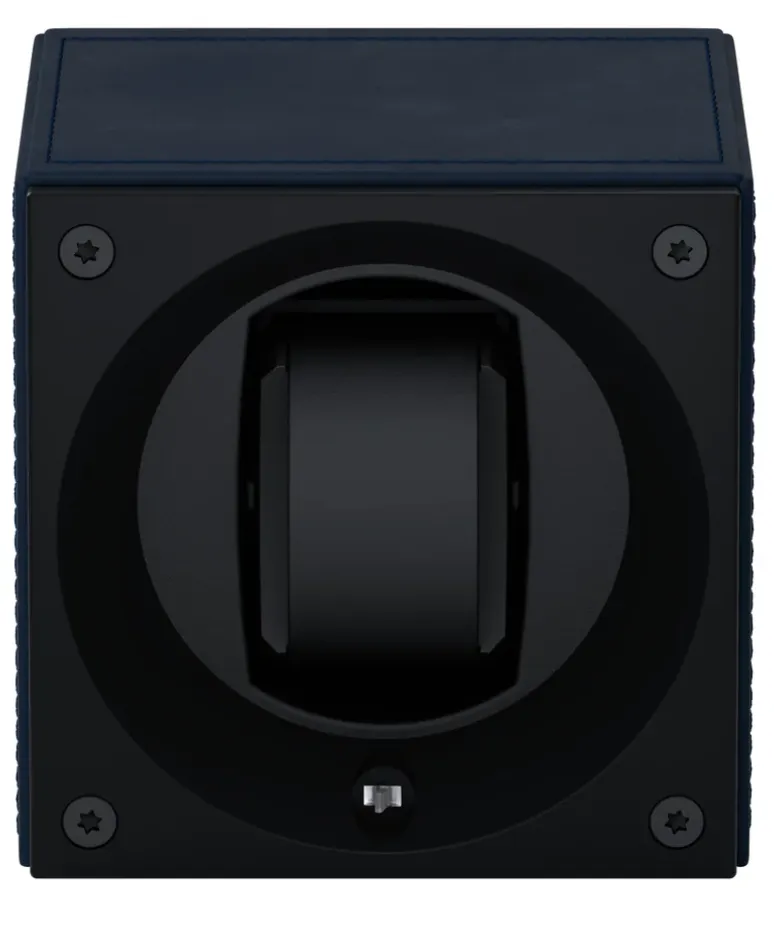 Swiss KubiK Watch Winder Masterbox Single Dark Blue Leather sold by Jura Watches product image thumbnail 2