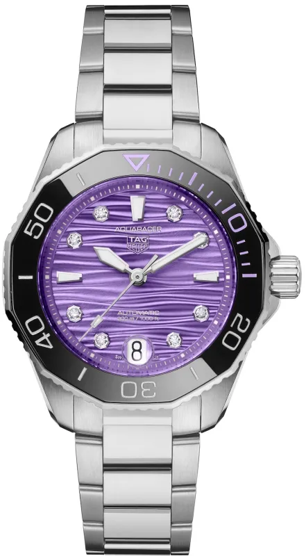 TAG Heuer Aquaracer Professional 300 Date Purple Watch sold by Jura Watches