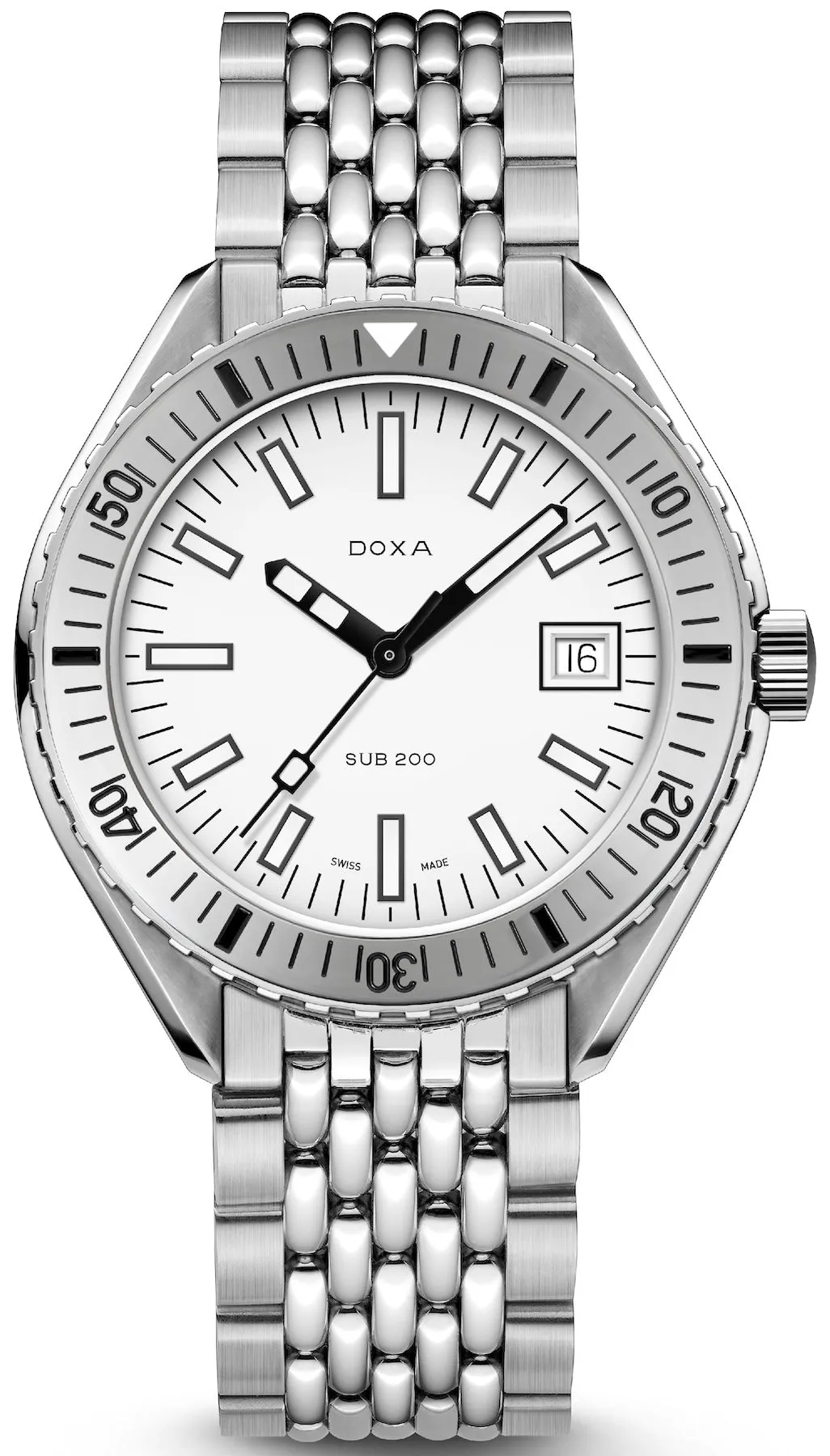 Doxa Sub 200 Whitepearl Stainless Steel Bracelet Watch sold by Jura Watches