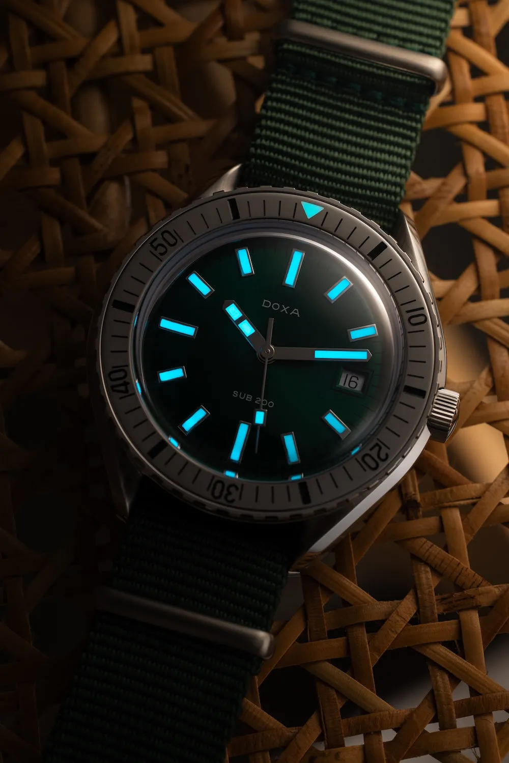Doxa Sub 200 Sea Emerald Green Nato Watch sold by Jura Watches product image thumbnail 5