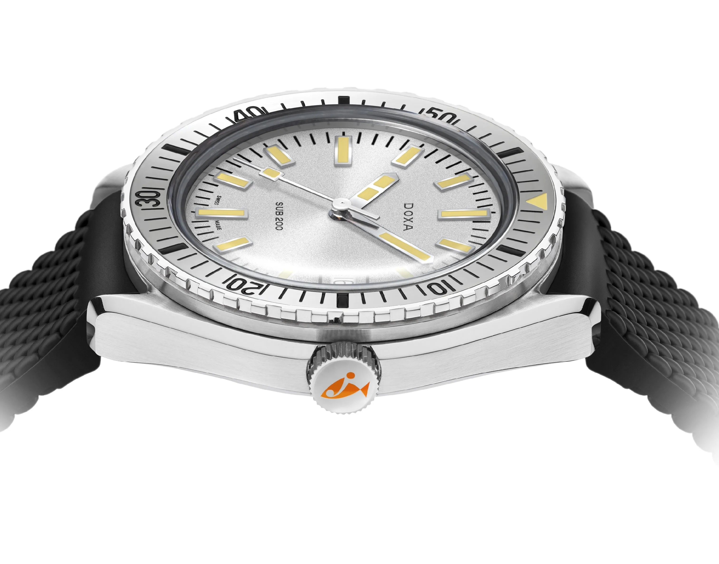 Doxa Sub 200 Searambler Black Rubber Watch sold by Jura Watches product image thumbnail 3