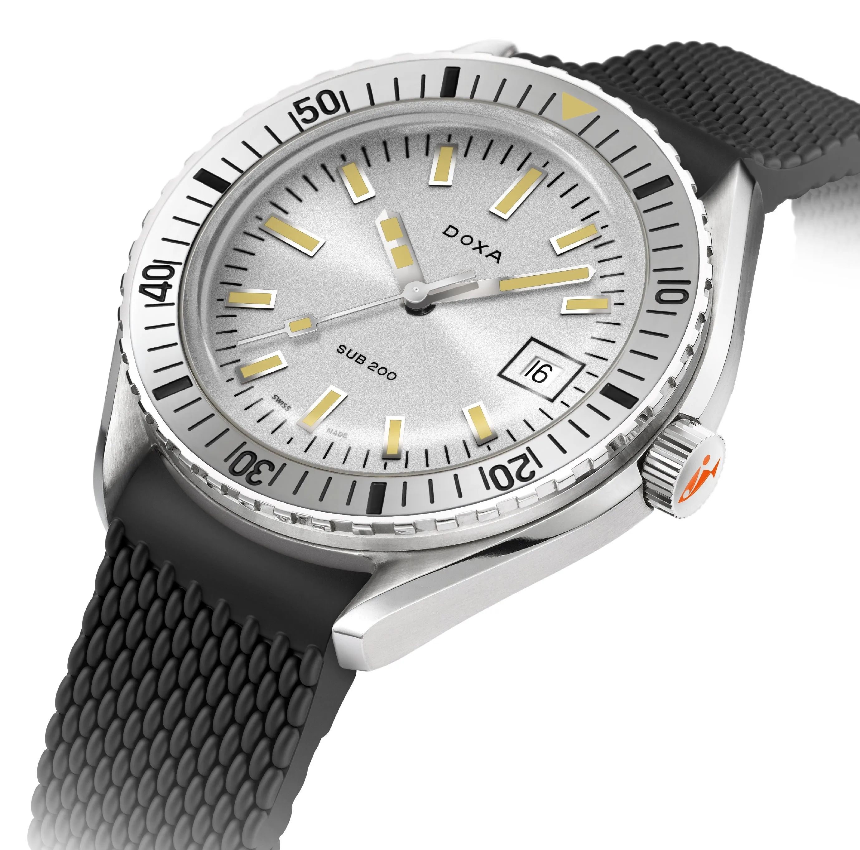 Doxa Sub 200 Searambler Black Rubber Watch sold by Jura Watches product image thumbnail 2