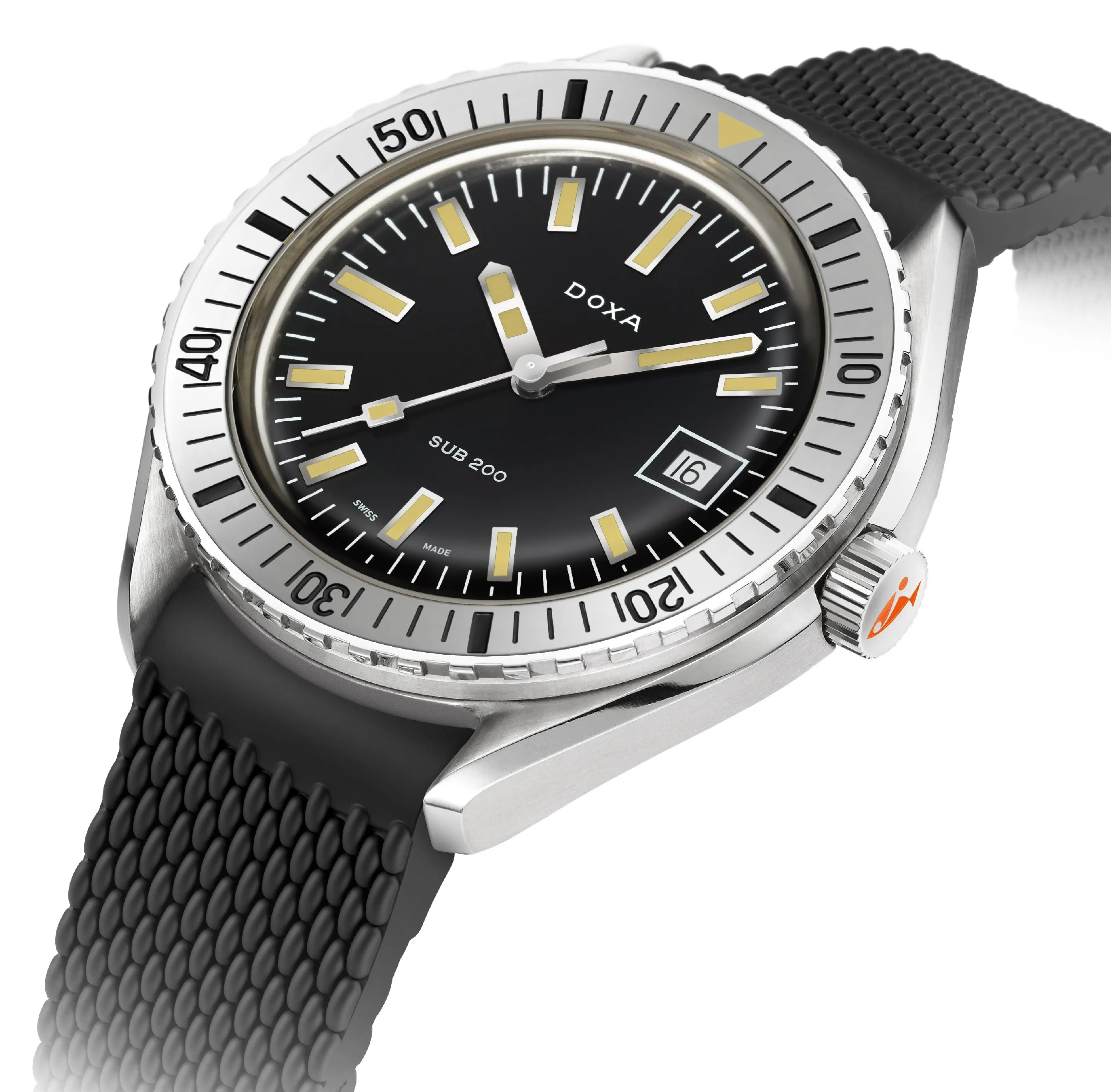 Doxa Sub 200 Sharkhunter Black Rubber Watch sold by Jura Watches product image thumbnail 3