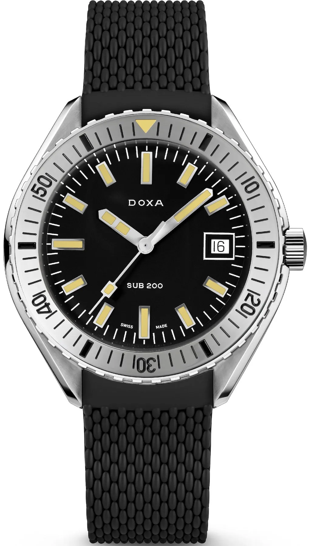 Doxa Sub 200 Sharkhunter Black Rubber Watch sold by Jura Watches