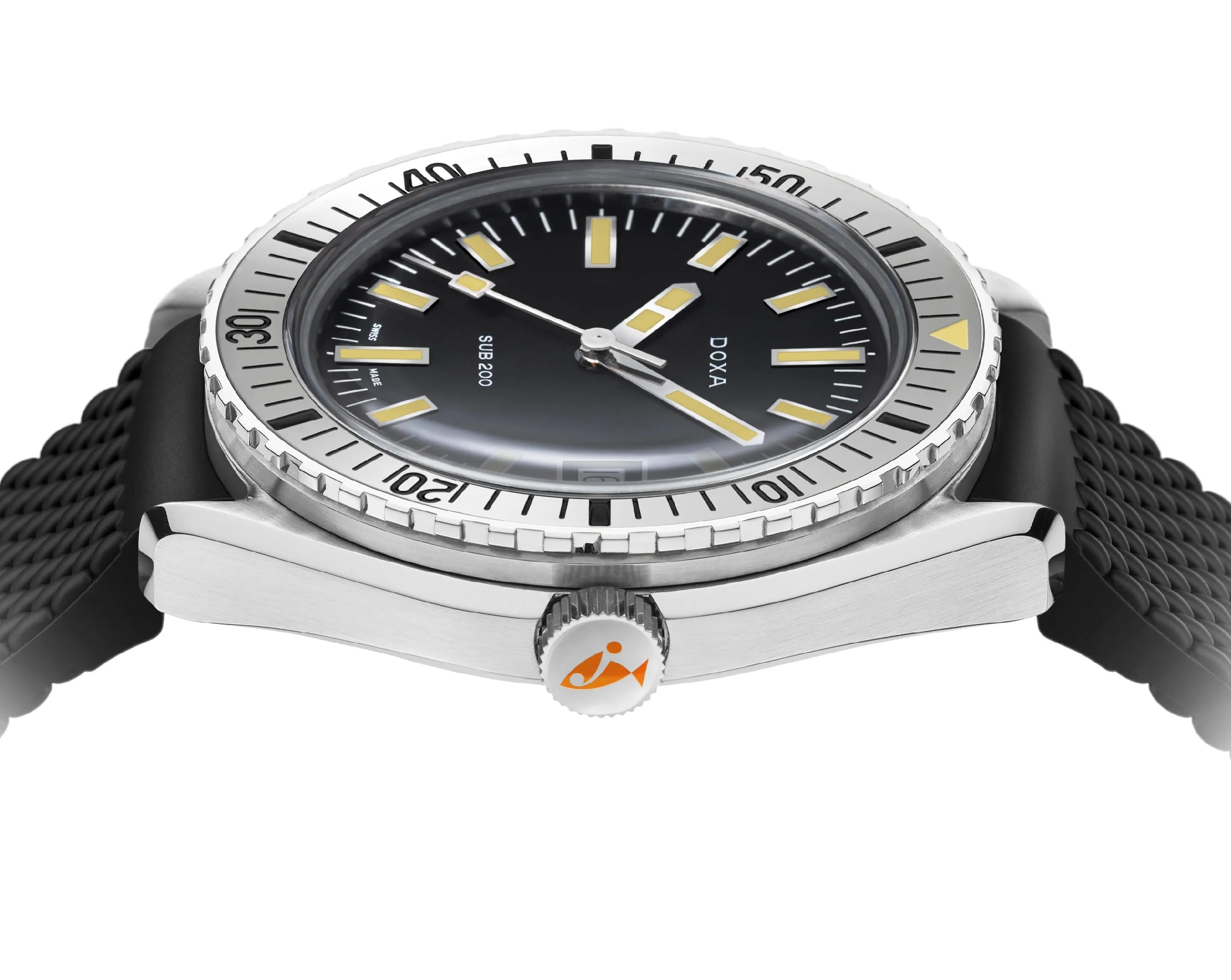 Doxa Sub 200 Sharkhunter Black Rubber Watch sold by Jura Watches product image thumbnail 2