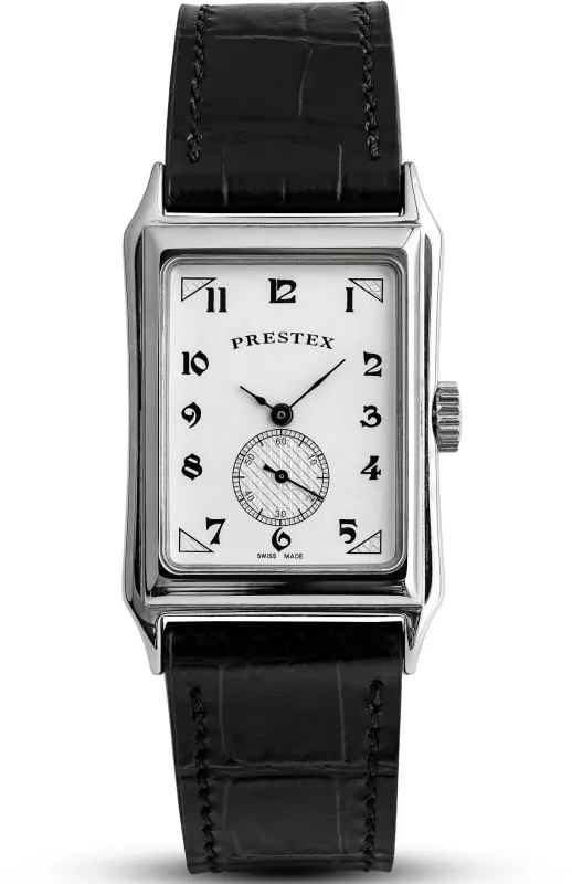 Duckworth Prestex Parker White Black Leather Watch sold by Jura Watches