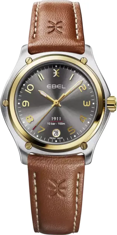 Ebel 1911 18K Yellow Gold Anthracite Watch made by Jura Watches