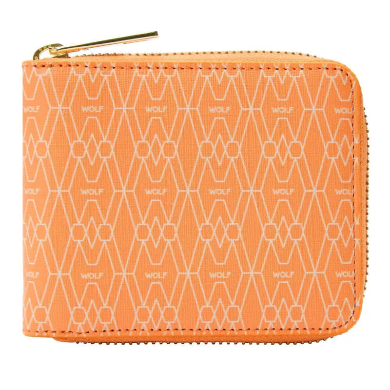 Wolf Signature Vegan Collection Orange Range Zip Around Wallet sold by Jura Watches