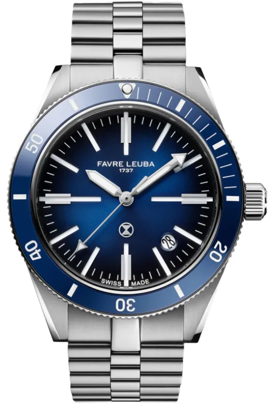 Favre Leuba Deep Blue Renaissance Watch made by Jura Watches