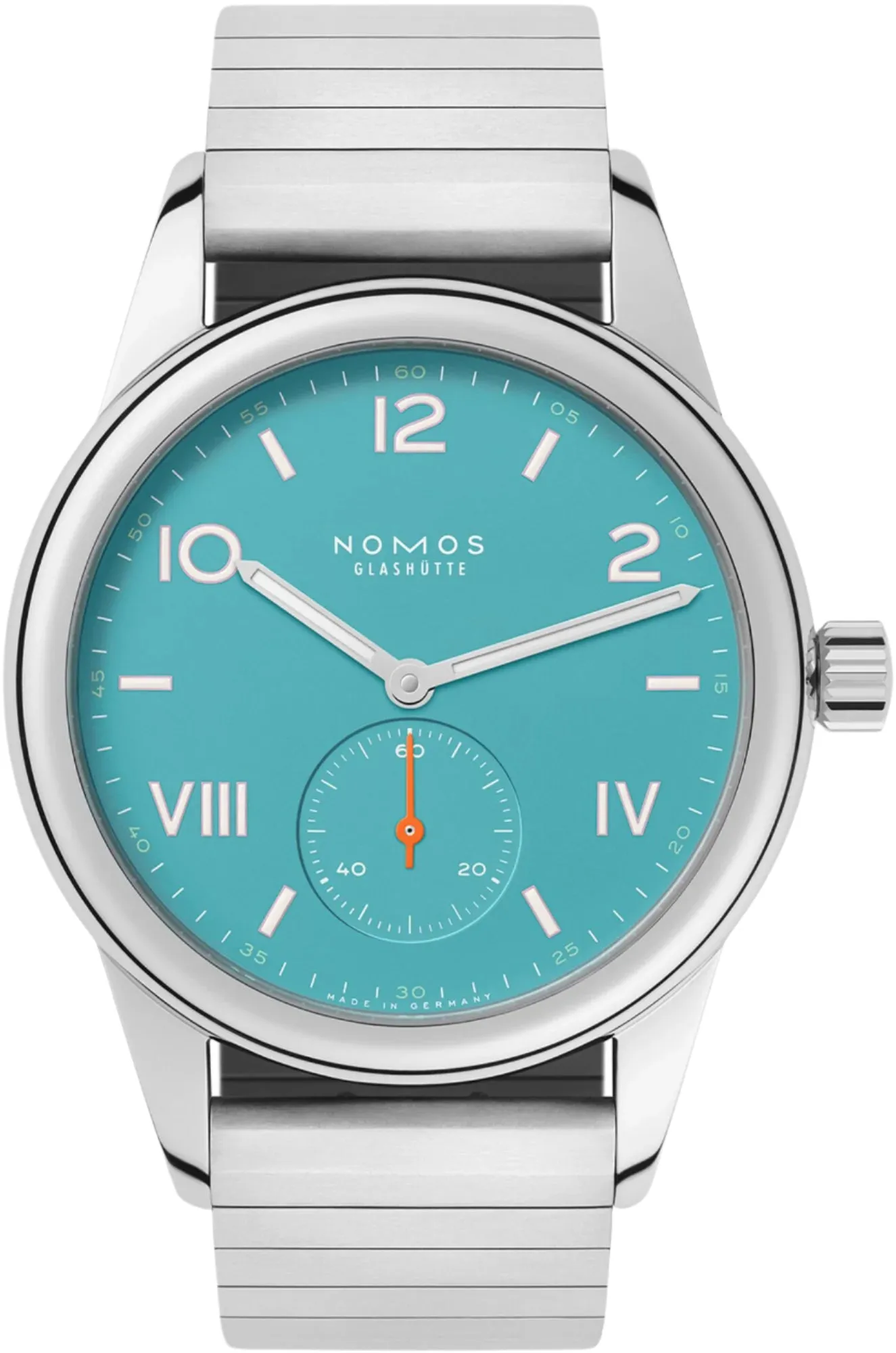 Nomos Glashutte Club Campus Endless Blue Steel Back Watch sold by Jura Watches