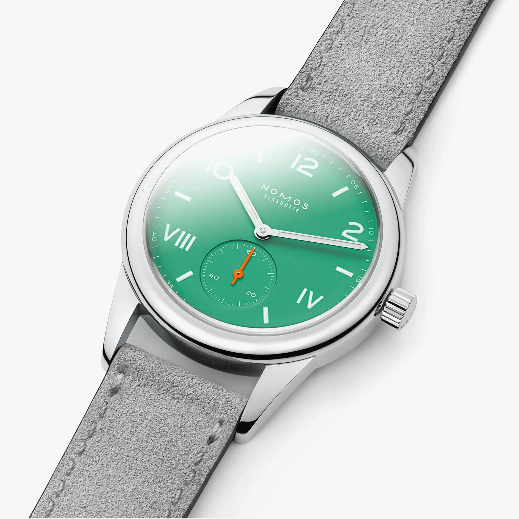 Nomos Glashutte Club Campus Electric Green Steel Back Watch sold by Jura Watches product image thumbnail 4