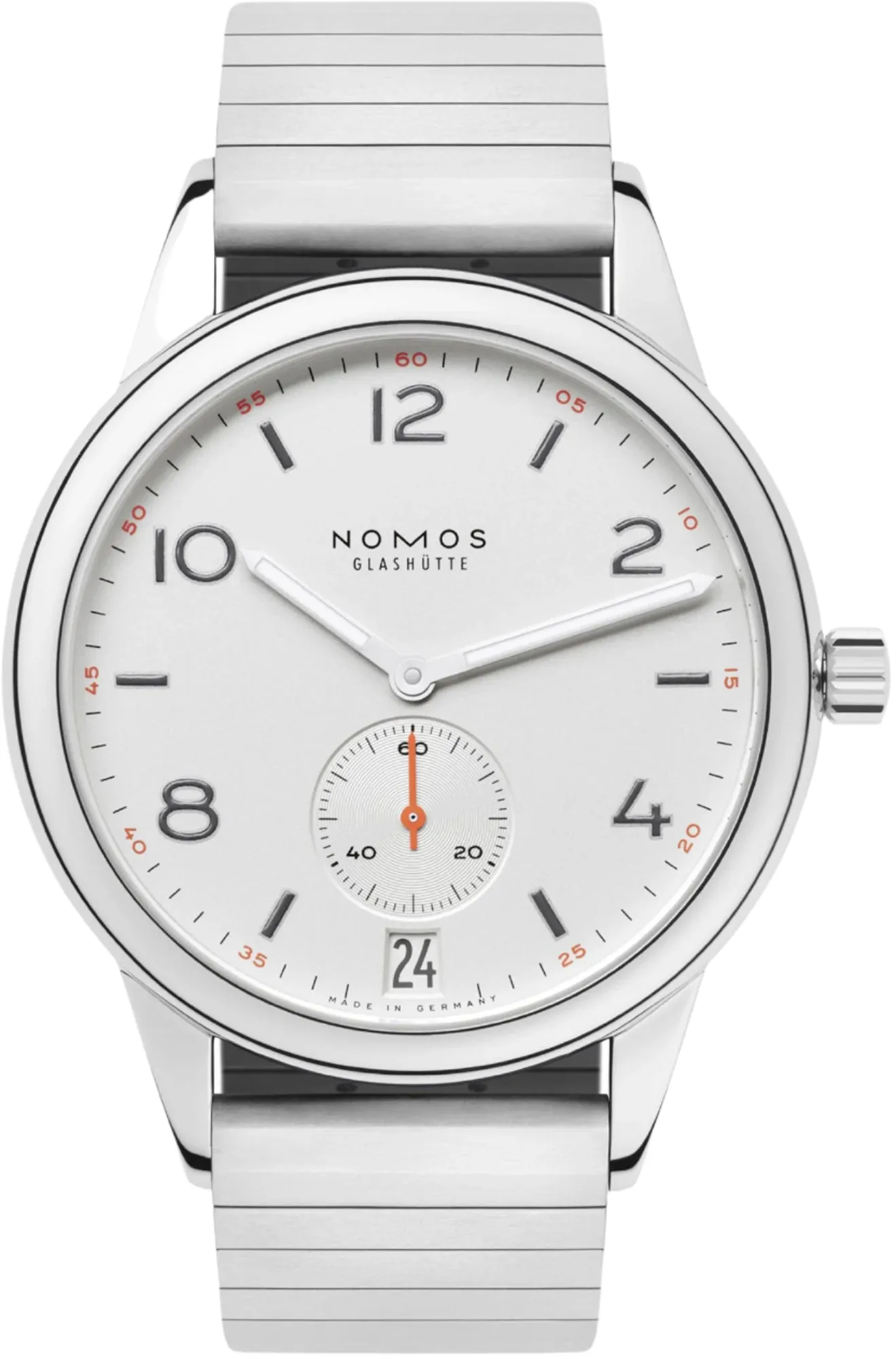 Nomos Glashutte Club Automat Datum Sapphire Crystal Watch sold by Jura Watches