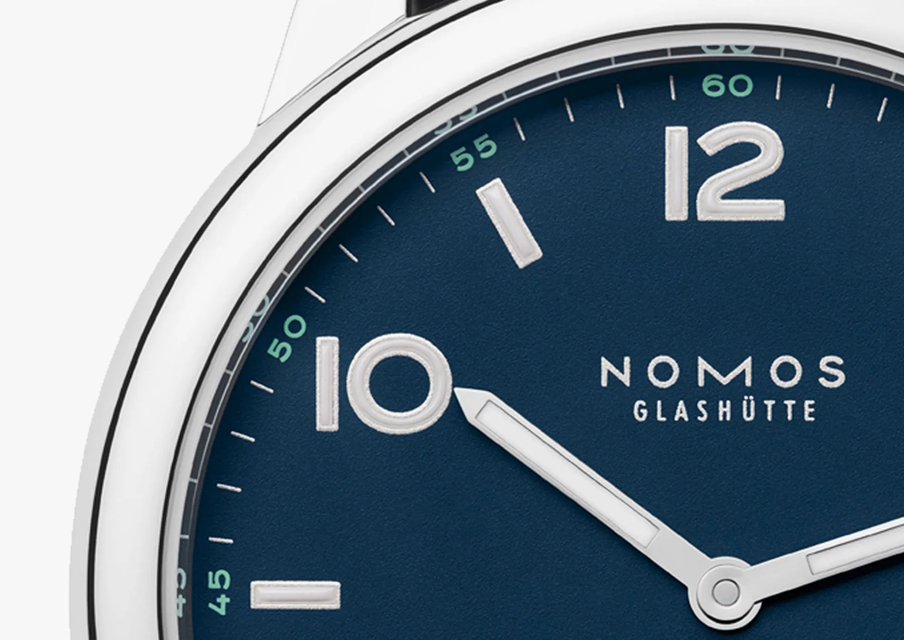 Nomos Glashutte Club Automat Datum Atlantik Sapphire Crystal Watch sold by Jura Watches product image thumbnail 3
