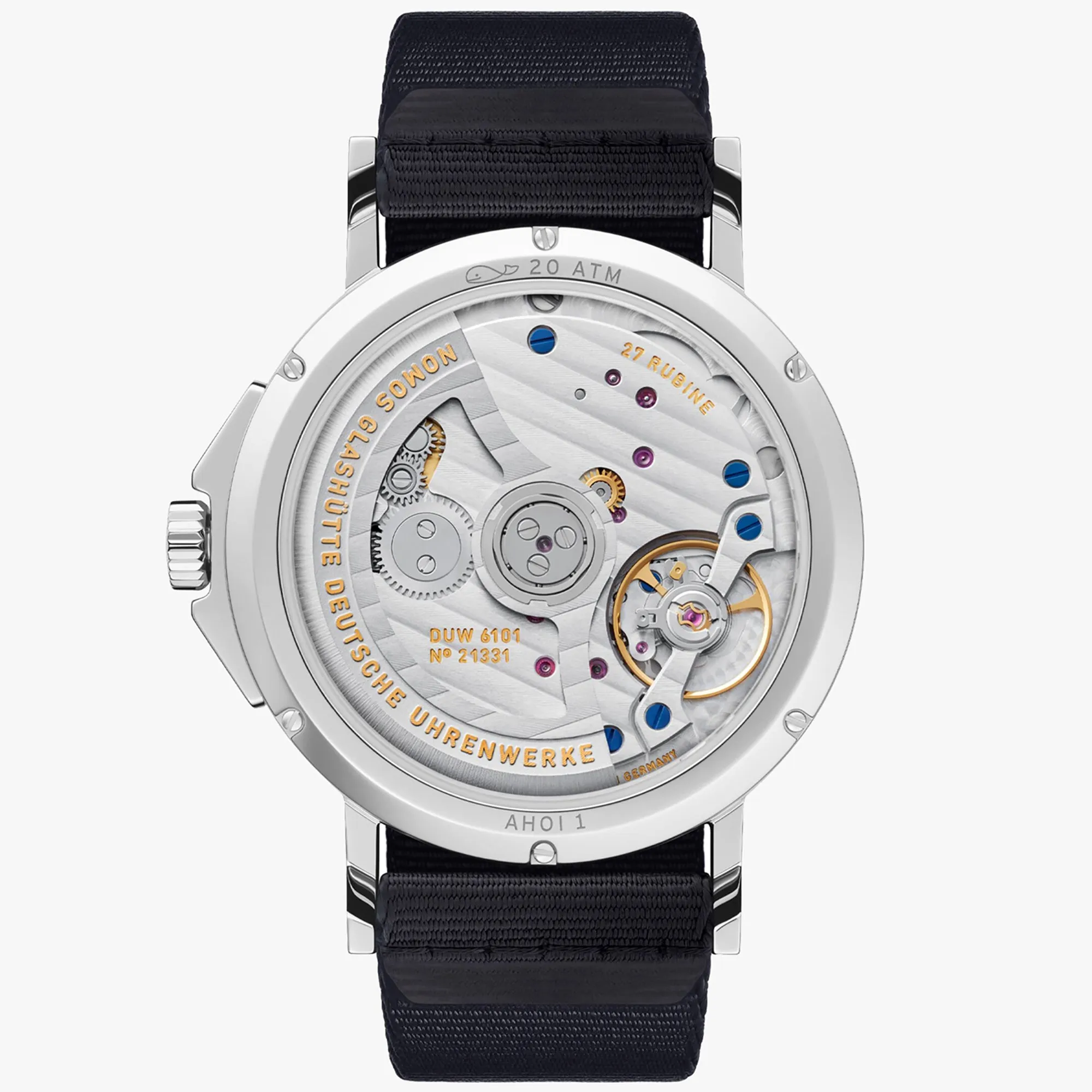 Nomos Glashutte Ahoi Neomatik 38 Date Sky Sapphire Crystal Watch sold by Jura Watches product image thumbnail 2