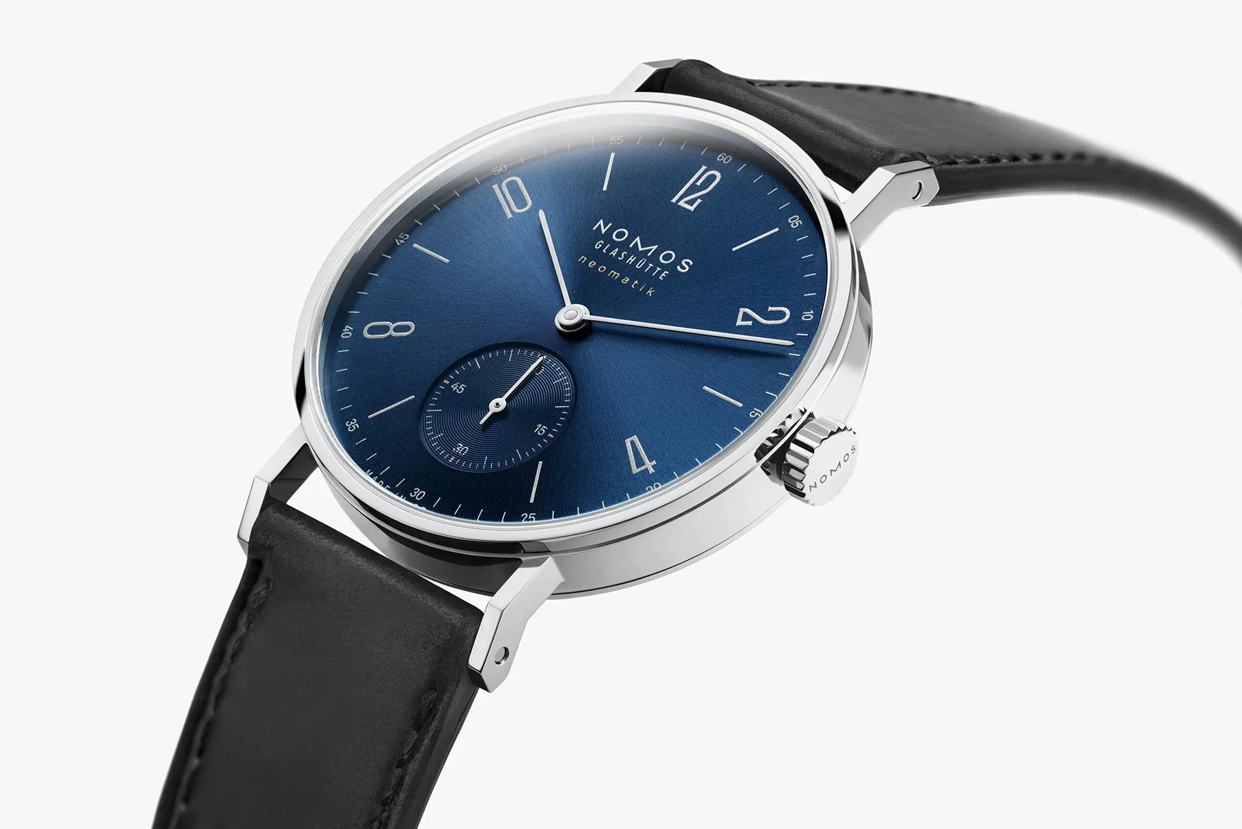 Nomos Glashutte Tangente Neomatik Blue Gold Sapphire Crystal Watch sold by Jura Watches product image thumbnail 4