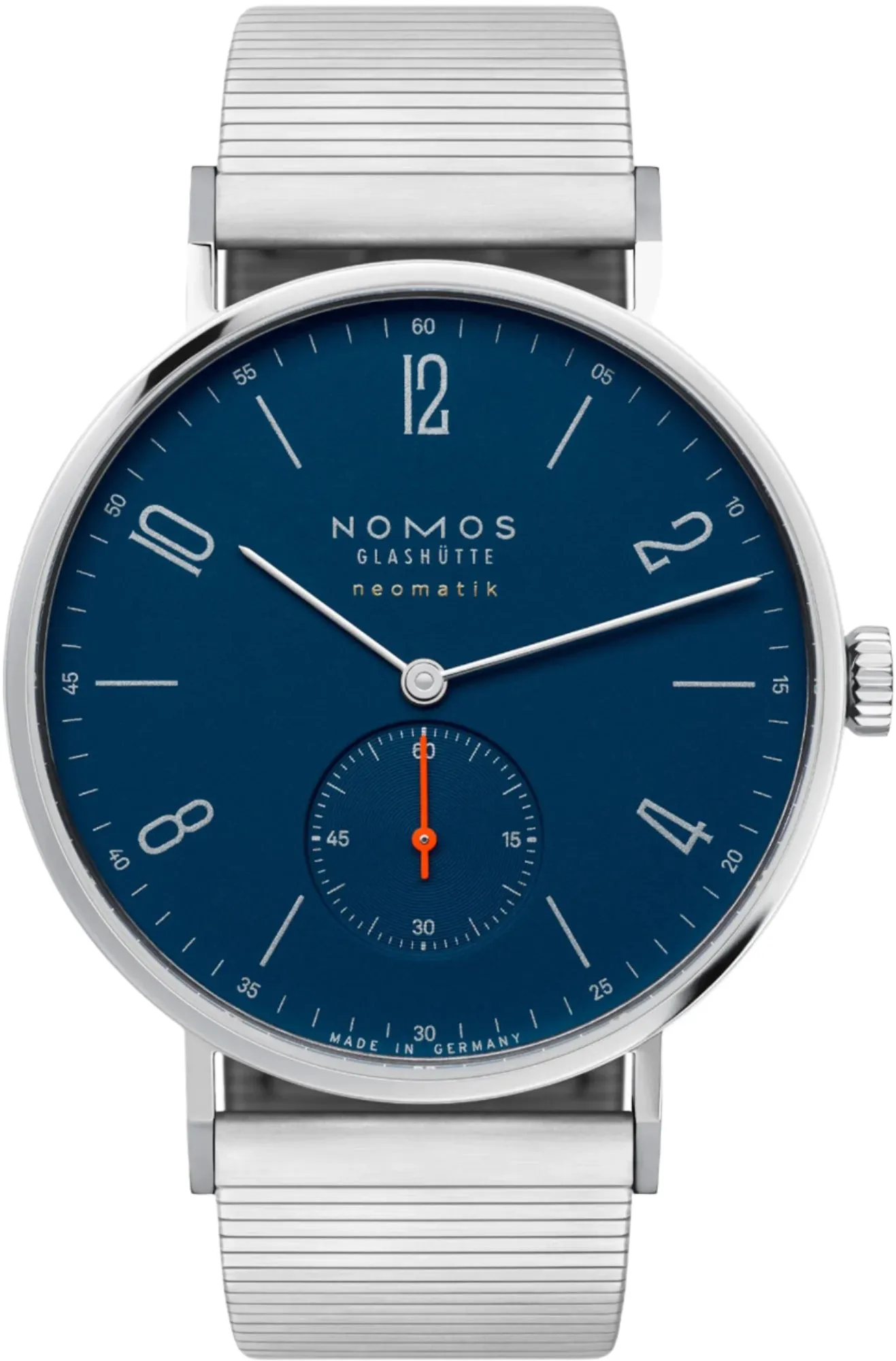 Nomos Glashutte Tangente Neomatik 39 Nachtblau Sapphire Crystal Watch sold by Jura Watches