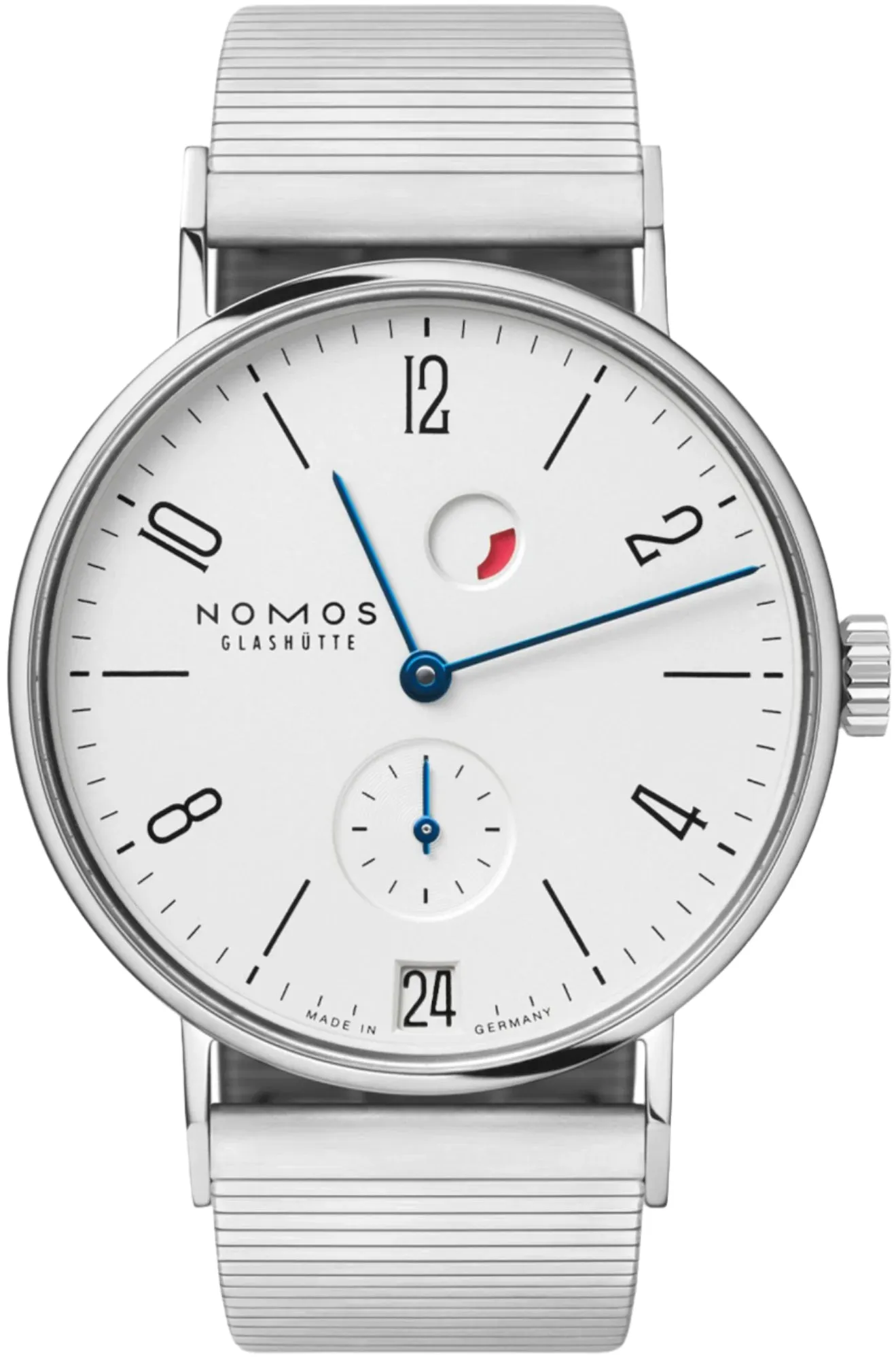 Nomos Glashutte Tangente Datum Gangreserve Sapphire Crystal Watch sold by Jura Watches