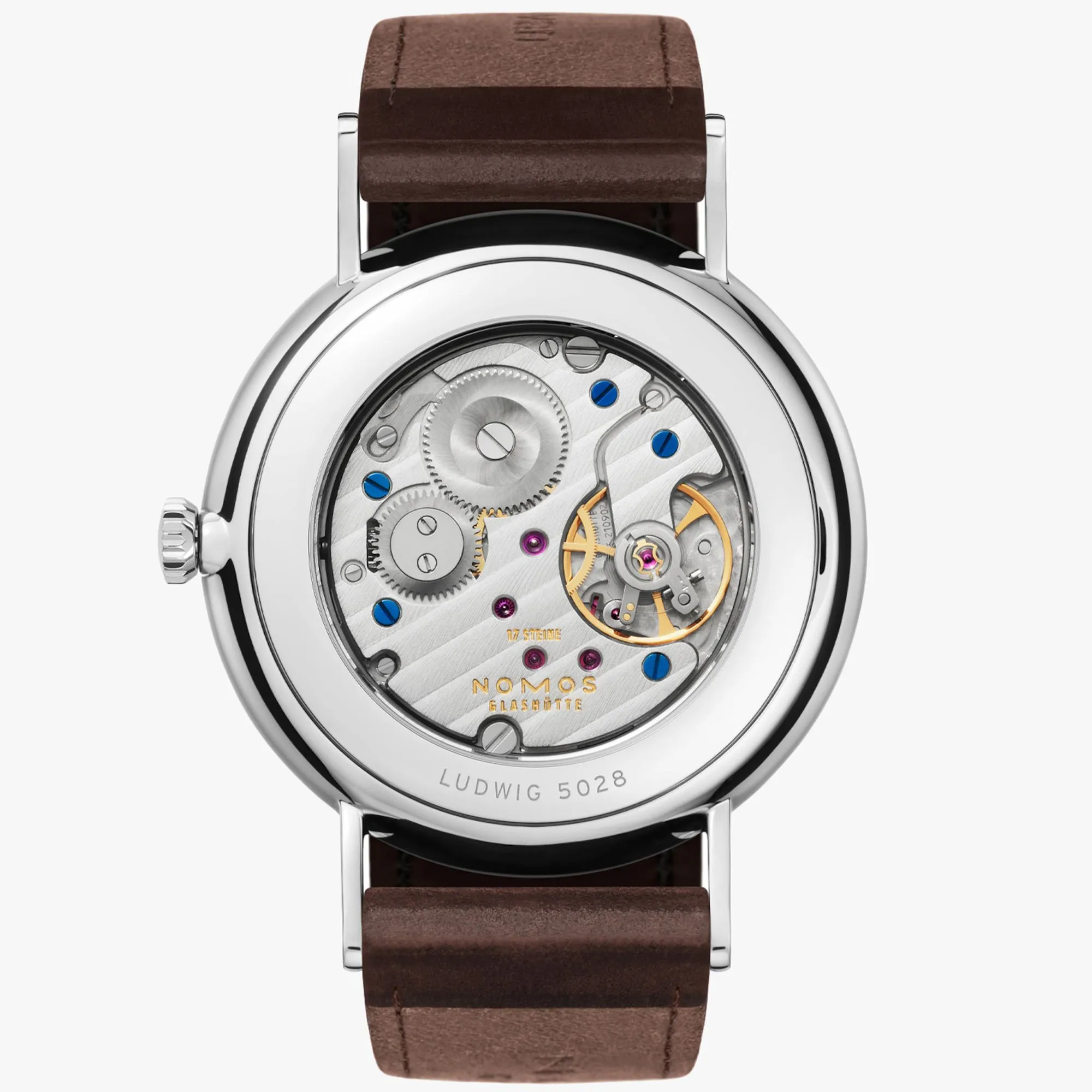 Nomos Glashutte Ludwig 38 White Enamel Sapphire Crystal Watch sold by Jura Watches product image thumbnail 2