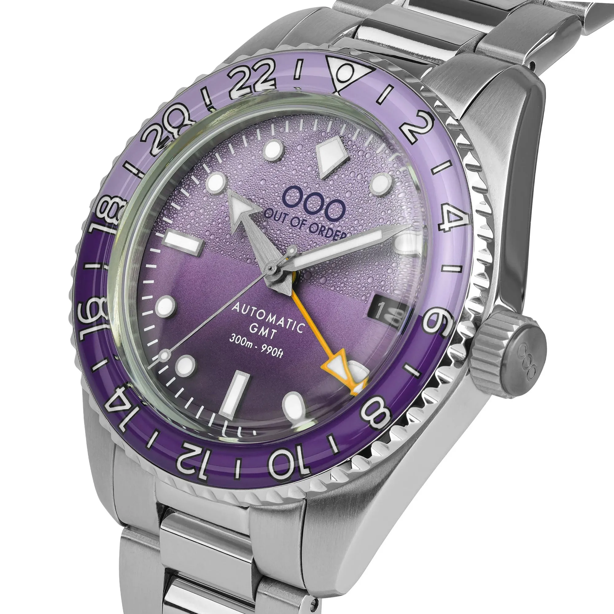 Out Of Order Shaker Dark Violet Automatic GMT Ultra Brushed Watch sold by Jura Watches product image thumbnail 4