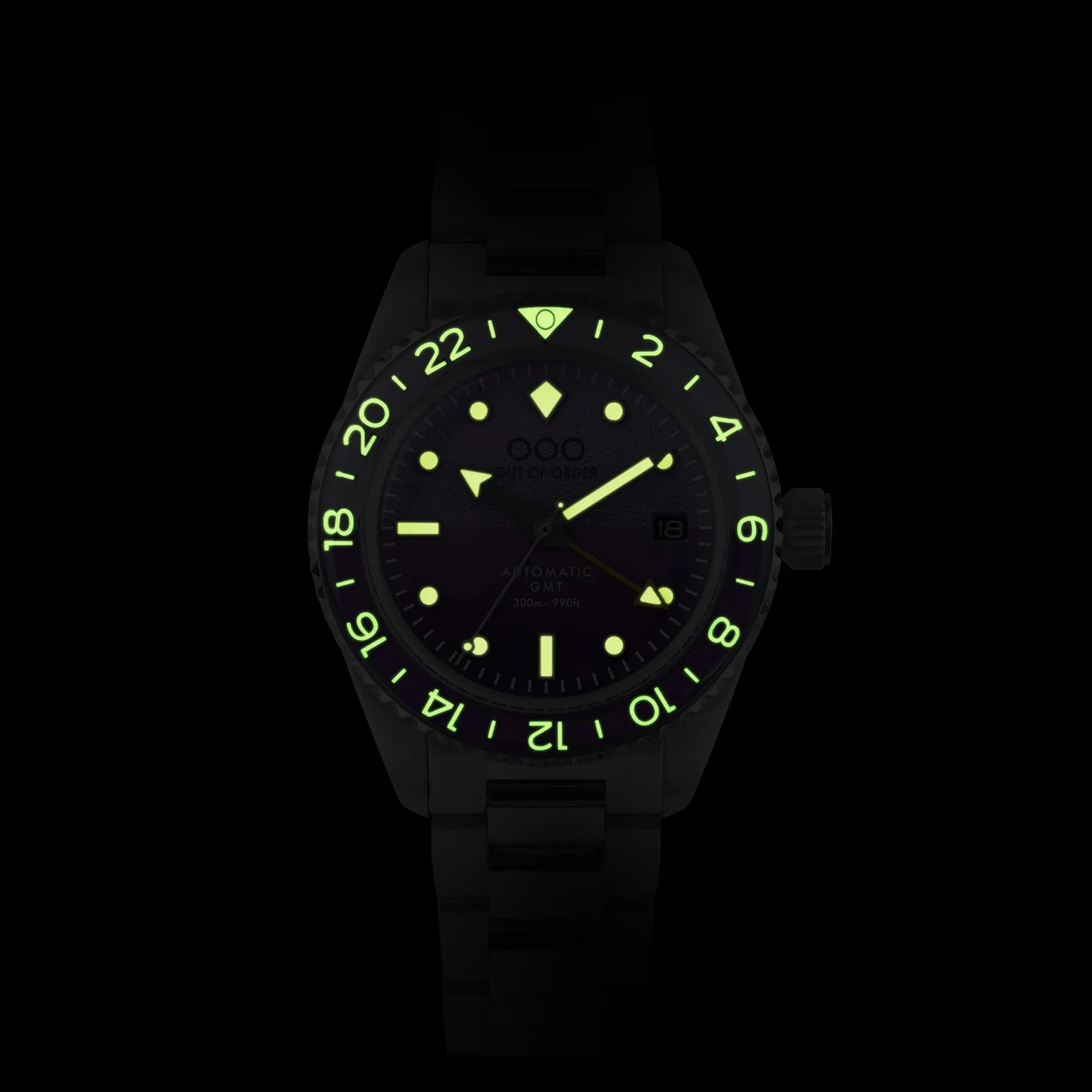 Out Of Order Shaker Dark Violet Automatic GMT Ultra Brushed Watch sold by Jura Watches product image thumbnail 2