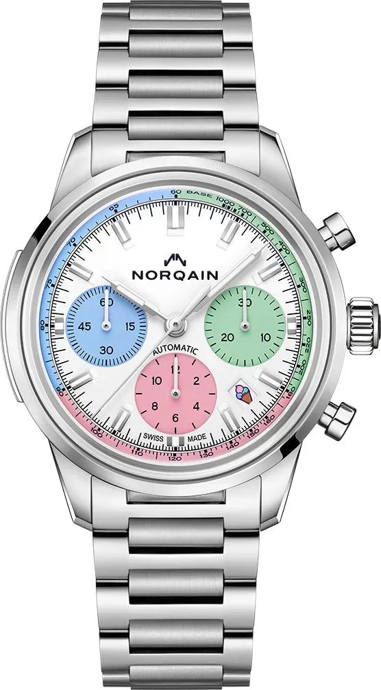 Norqain Freedom 60 Chrono 40mm Enjoy Life Bracelet Special Edition Watch sold by Jura Watches