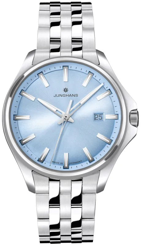 Junghans Meister S 35mm Quartz Blue Watch made by Jura Watches