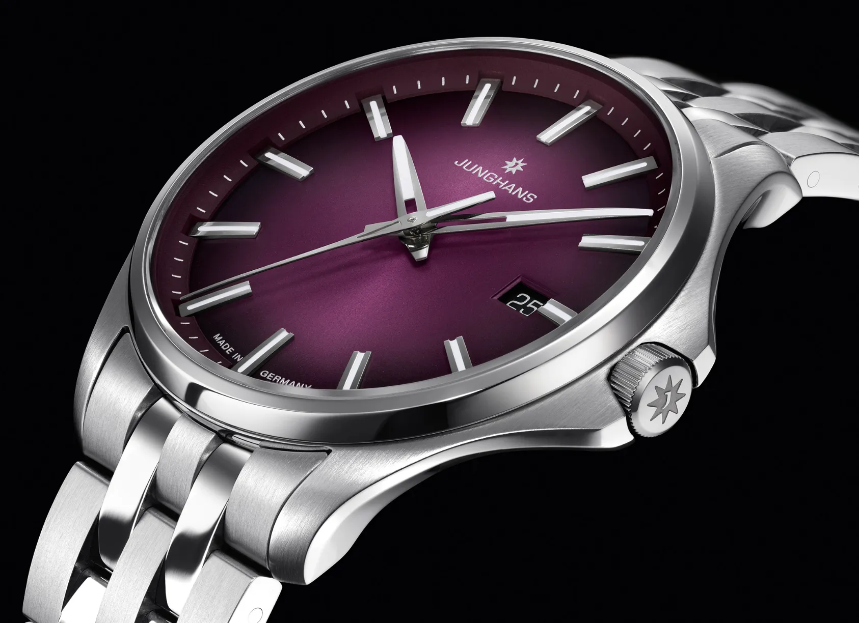 Junghans Meister S 35mm Quartz Purple Watch sold by Jura Watches product image thumbnail 3