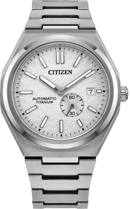 Citizen Super Titanium Zenshin Automatic Textured White Watch sold by Jura Watches
