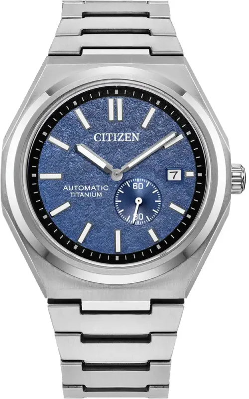 Citizen Super Titanium Zenshin Automatic Textured Blue Watch sold by Jura Watches