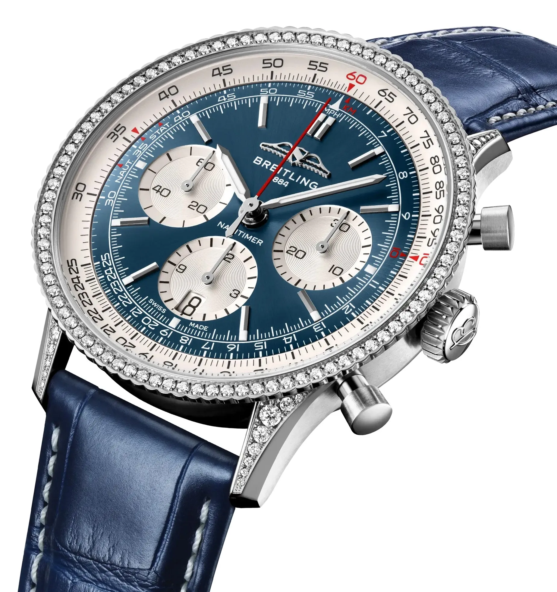 Breitling Navitimer Chronograph 41mm Mens Watch White Eyed Blue Watch sold by Jura Watches product image thumbnail 2