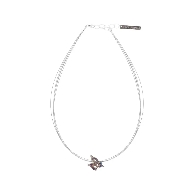 Sterling Silver Black Rhodium Abstract Flower Necklace D sold by Jura Watches product image thumbnail 2