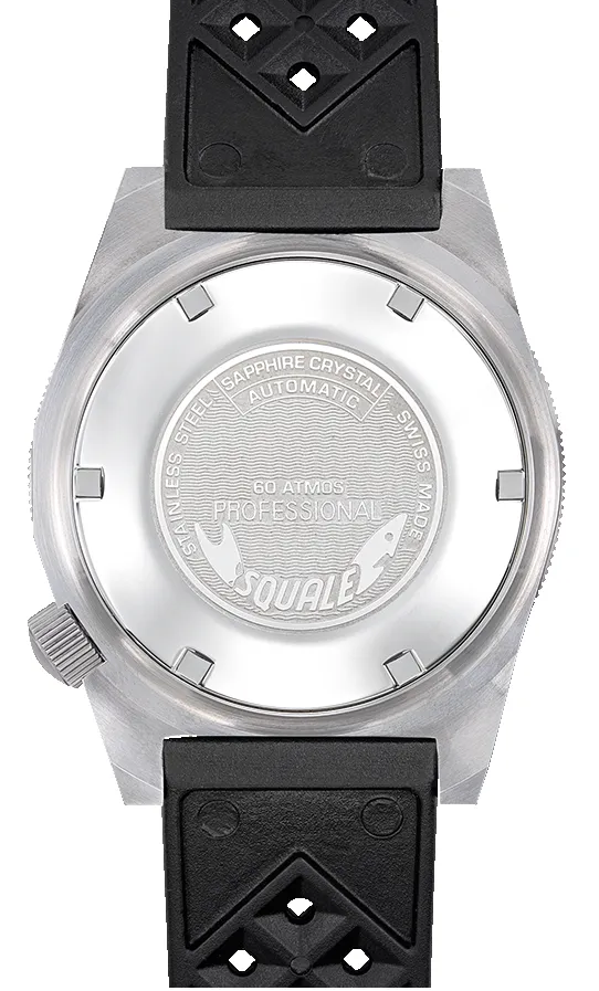 Squale Matic Satin Orange Rubber Watch sold by Jura Watches product image thumbnail 2