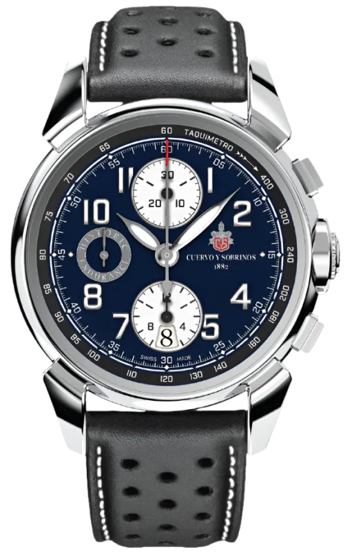 Cuervo y Sobrinos Chronograph Historic Endurance Limited Edition Watch sold by Jura Watches
