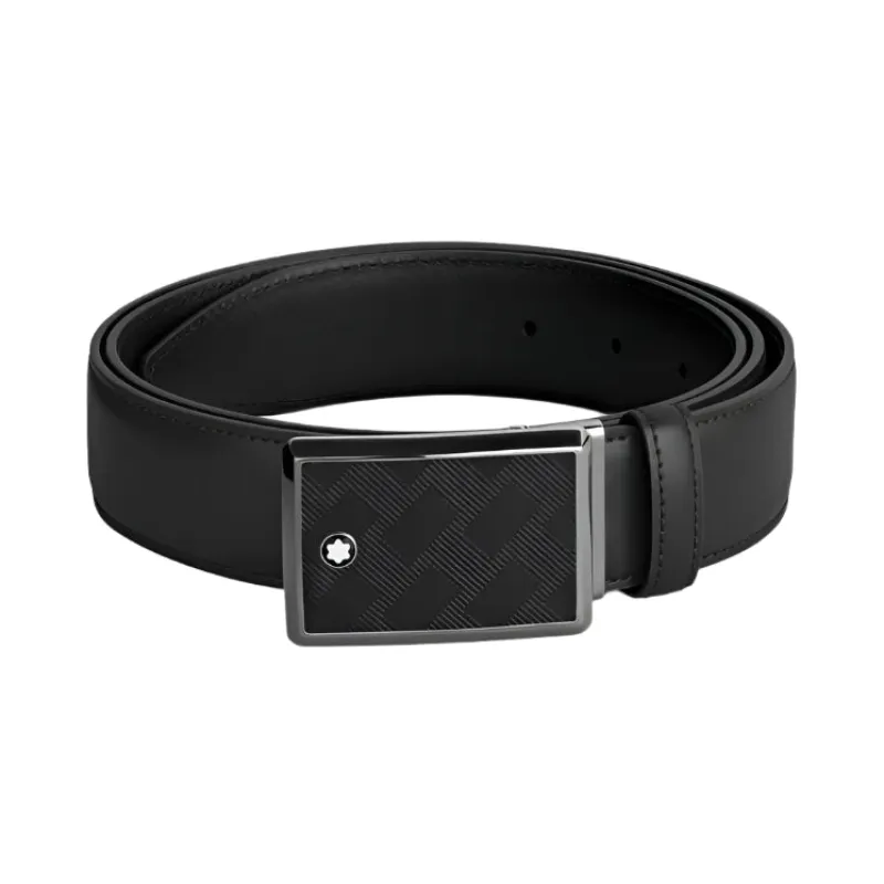 Montblanc Black Leather 35mm Belt sold by Jura Watches