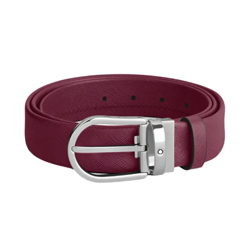 Montblanc Horseshoe Buckle Cassis 35mm Leather Belt sold by Jura Watches