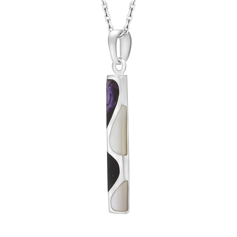Sterling Silver Blue John Oblong Necklace D sold by Jura Watches product image thumbnail 2