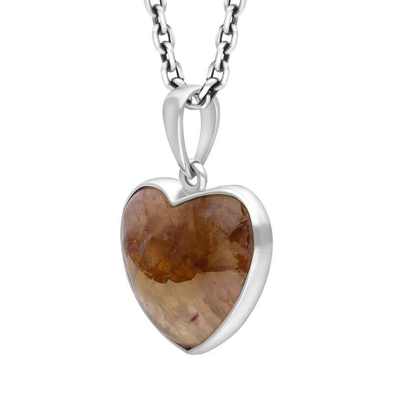 Sterling Silver Blue John Heart Pendant Necklace D sold by Jura Watches product image thumbnail 2