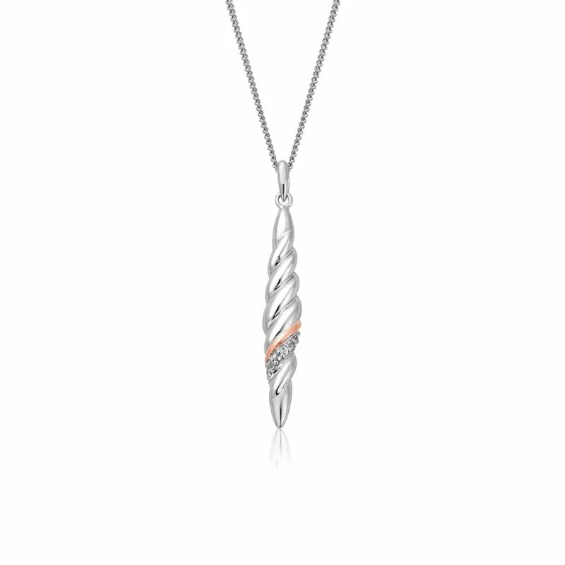 Clogau Lover's Twist Sterling Silver Pendant D sold by Jura Watches