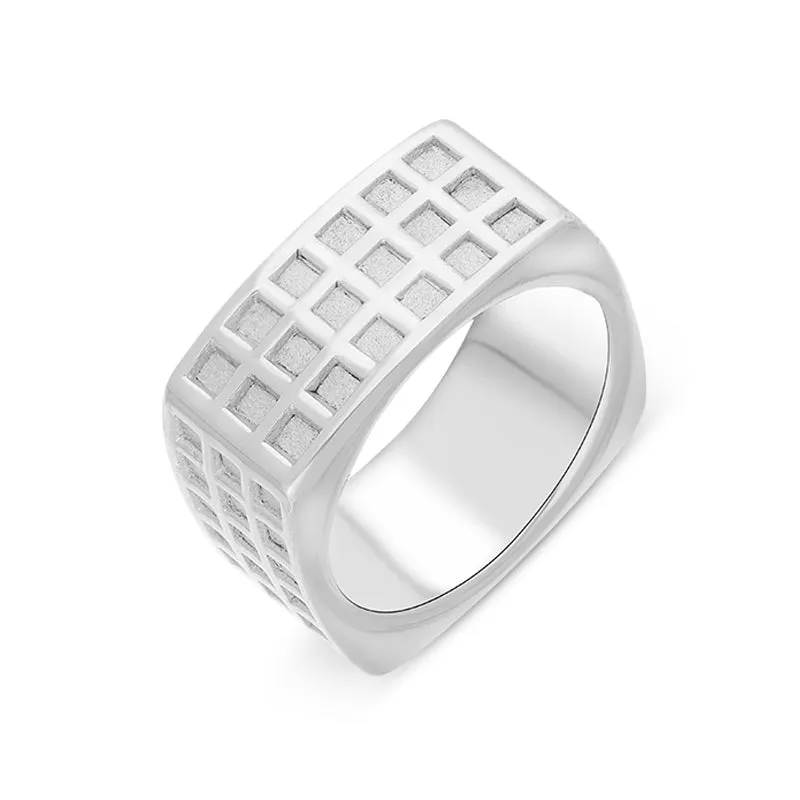 Hot Diamonds Sterling Silver Plain Lattice Chunky Ring D sold by Jura Watches