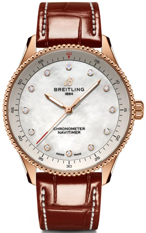 Breitling Pre-Owned Navitimer 32 18k Red Gold Watch made by Jura Watches