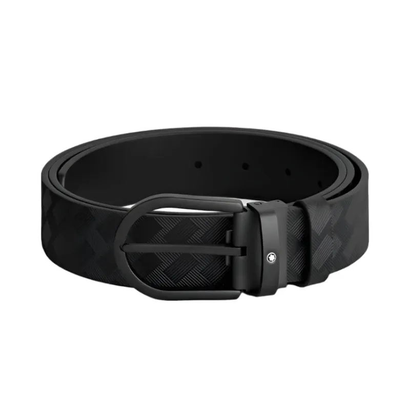 Montblanc Black Leather 35mm Belt sold by Jura Watches
